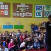 Spotkanie przedszkolaków z policjantem