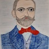 Portrety Wojciecha Kętrzyńskiego wykonane przez uczniów z okazji imienin. 